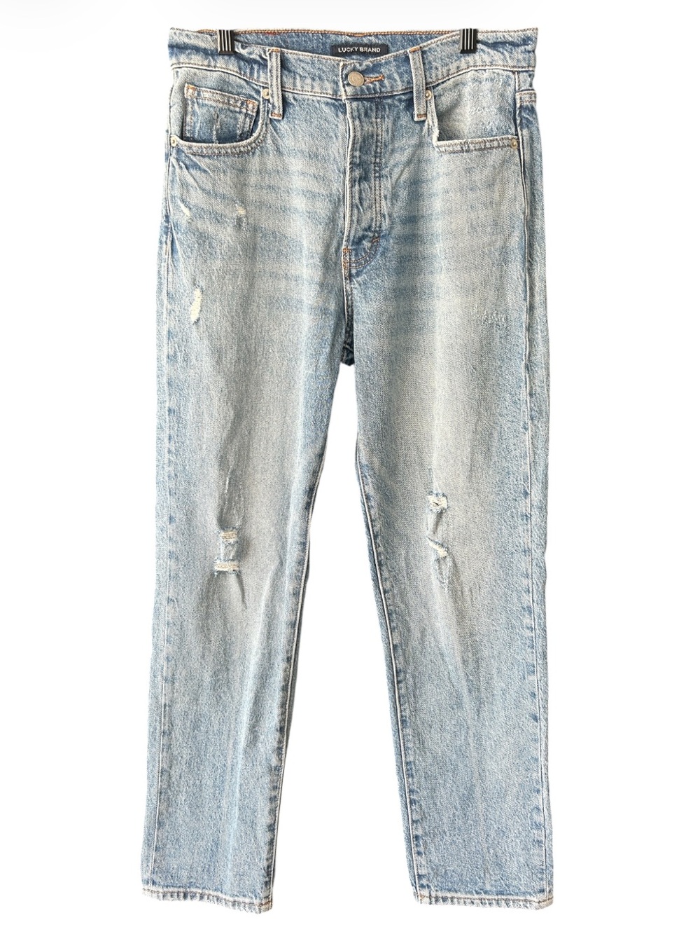 Lucky Brand Drew High Rise Button Fly Distressed Mom Jeans Women’s Size 6